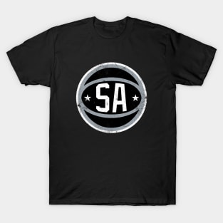 San Antonio Retro Ball - Black T-Shirt